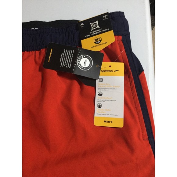 Speedo Swim Trunks Size XL NWT Red/Blue - Picture 5 of 7